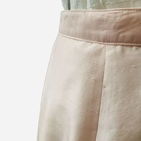 Lord & Taylor Petal Pastel Pink 100% Silk Maxi Pencil Skirt Size 14 Quiet Luxury - Picture 4 of 4